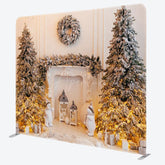 Aperturee - Aperturee Warm Light Christmas Tree Tension Fabric Backdrop